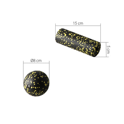 Set rolă și bilă de masaj, negru-verde, material EPP