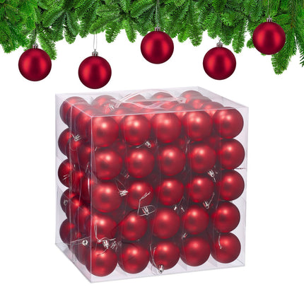 Set de bolovani mat pentru brad, 100 de piese