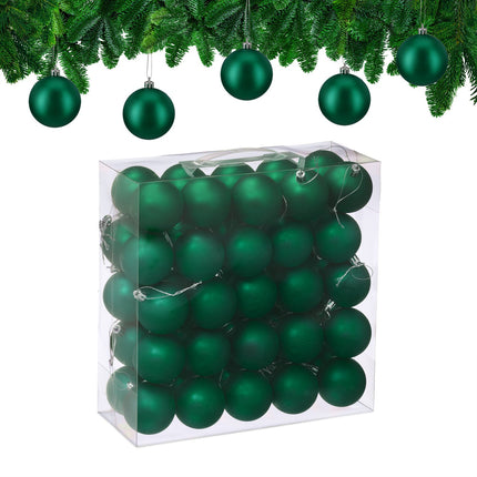 Set de bolovani mat pentru brad, 50 de piese