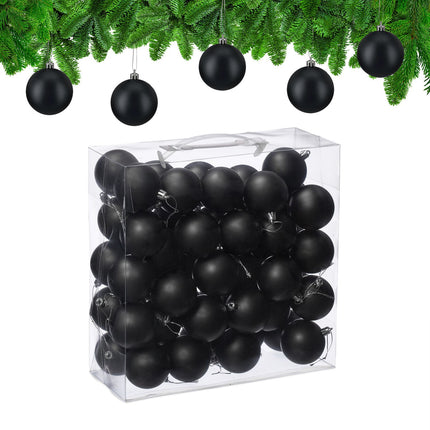 Set de bolovani mat pentru brad, 50 de piese