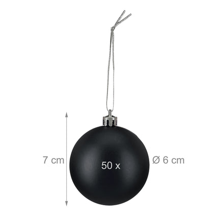 Set de bolovani mat pentru brad, 50 de piese
