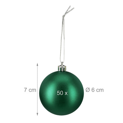 Set de bolovani mat pentru brad, 50 de piese