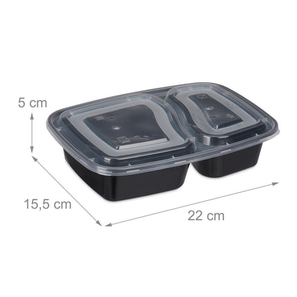 Cutii pentru prepararea mesei cu 2 compartimente - 24 buc