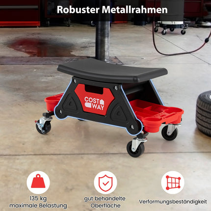 Scaun mecanic cu roți, rezistent, capacitate 135 kg, negru