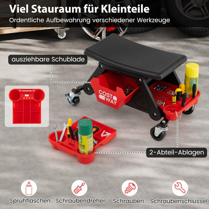 Scaun mecanic cu roți, rezistent, capacitate 135 kg, negru