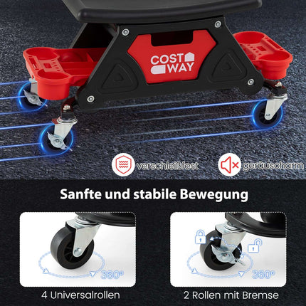 Scaun mecanic cu roți, rezistent, capacitate 135 kg, negru