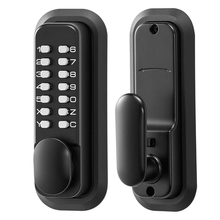 Mechanical Keyless Door Lock, 4-7 Digit, Black