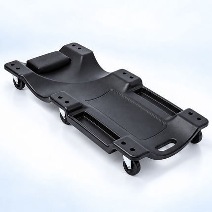 Mechanic's Creeper 150 kg with Padded Headrest, 6 Castors, Black