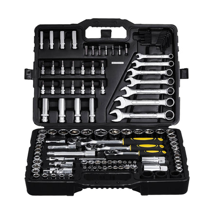 Mechanics Tool Set, 121-Piece SAE-Metric, 3-Drive Case