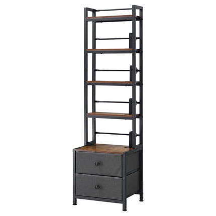 Media Storage Cabinet, 4-Shelf CD DVD Organizer, Drawers