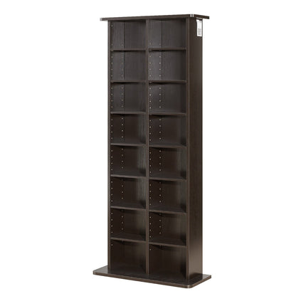 Media Storage Cabinet, 8-Tier CD DVD Shelf, 51 in