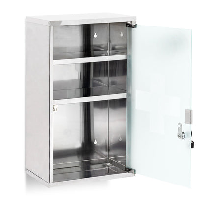 Medicine cabinet EMERGENCY stainless steel XL