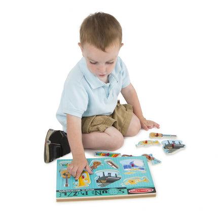 Melissa & Doug Puzzle sonor cu instrumente muzicale
