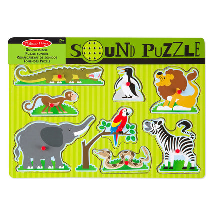 Melissa & Doug Puzzle sonor cu animale de la zoo