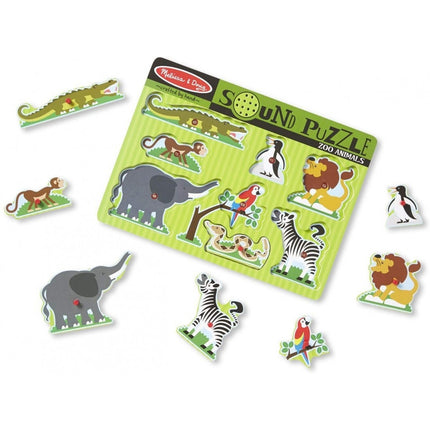 Melissa & Doug Puzzle sonor cu animale de la zoo