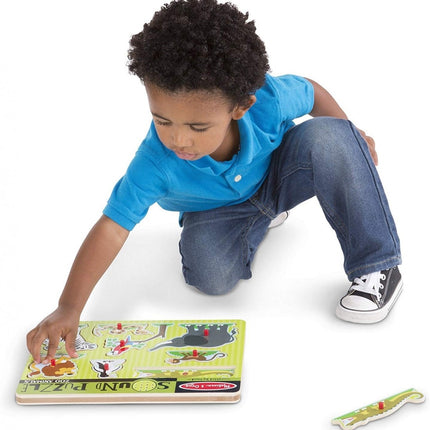 Melissa & Doug Puzzle sonor cu animale de la zoo
