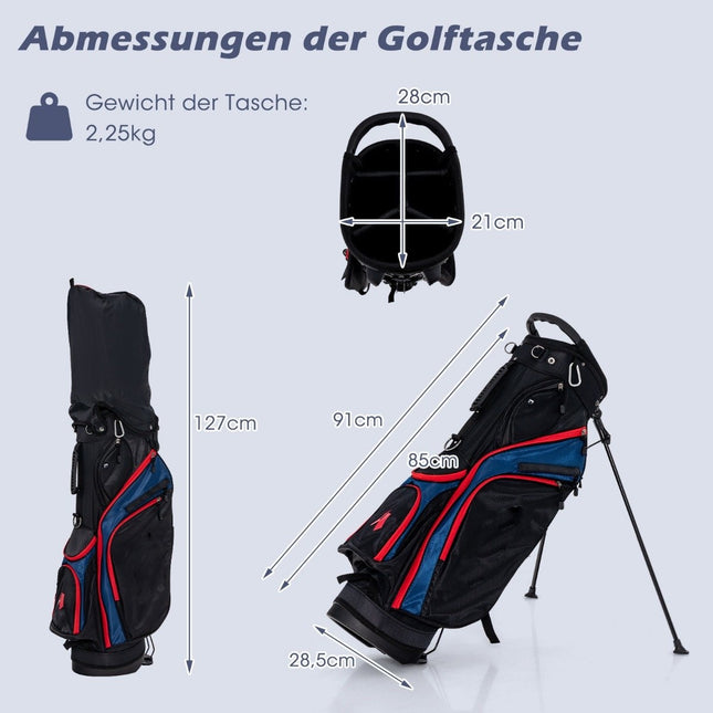 Set de club de golf de 11 piese pentru bărbați, dreptaci cu capac de ploaie