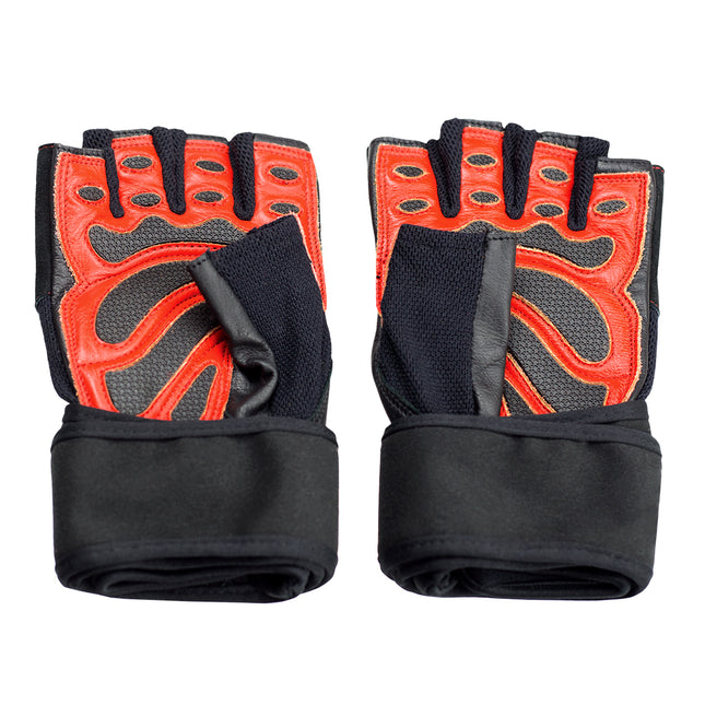 Men's Medium Fitness Gloves, Black/Red