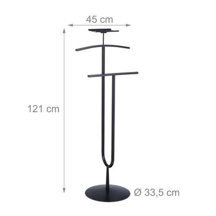 Set valet pentru bărbați în negru cu raft