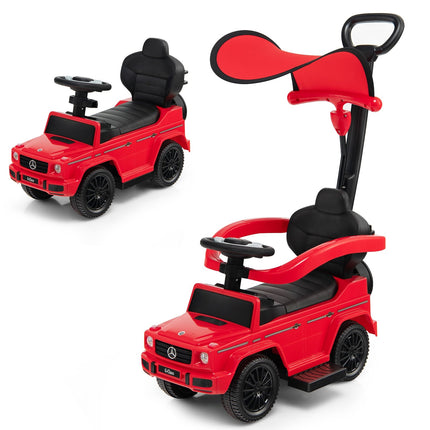 Mașinuță Mercedes Benz pentru copii cu parasolar, roșie
