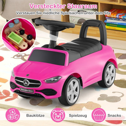 Mașină de jucărie Mercedes-Benz Ride-On cu volan și depozitare