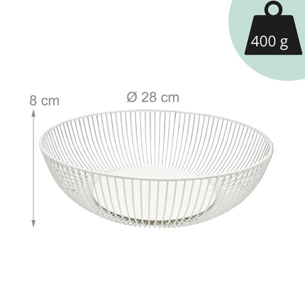 Bol metalic pentru fructe, design în formă de zăbrele, formă semisferică