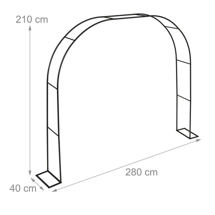 Pergolă metalică de grădină cu suport - Suport pentru trandafiri cățărători