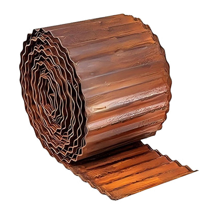 Bordură metalică pentru paturi de grădină, finisaj ruginit, barieră împotriva buruienilor