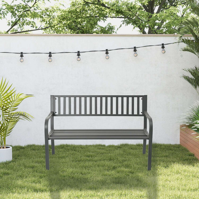 Bancă de grădină metalică - Scaune decorative pentru exterior