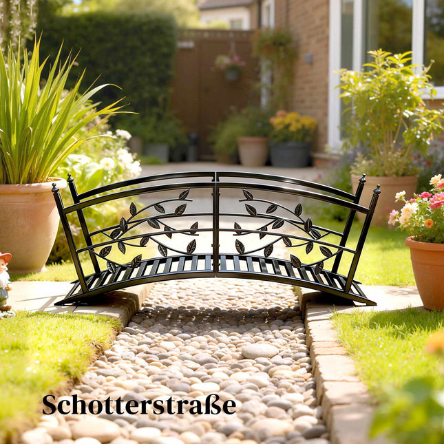 Pod metalic de grădină cu balustrade de siguranță, 120 cm, rezistent la rugină