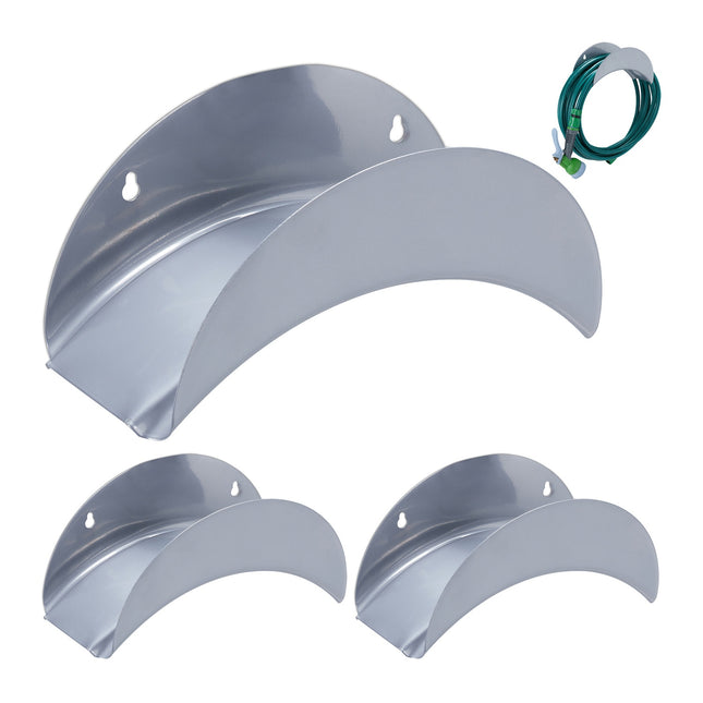 Suporturi metalice pentru furtunuri de grădină, set de 3