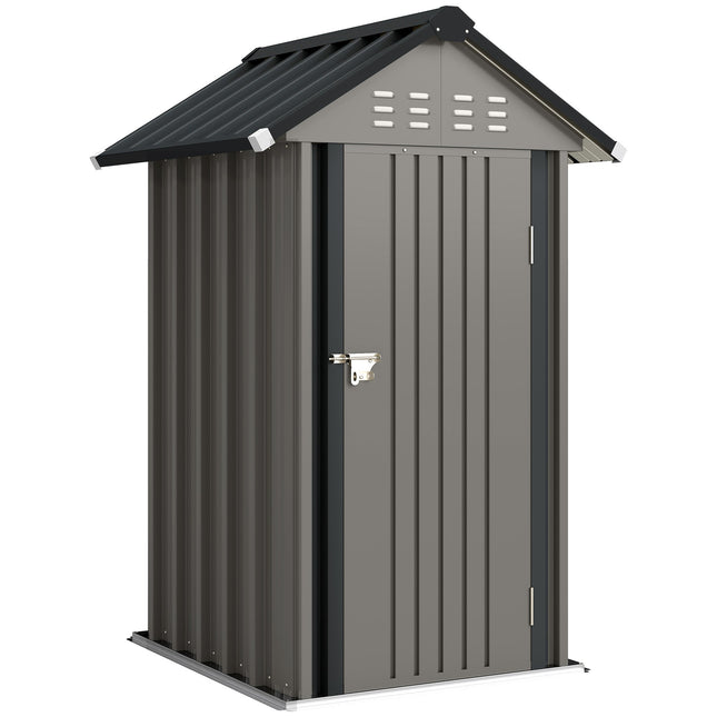 Șopron de grădină metalic cu ventilație, încuietoare, mănuși, 1,17 m²