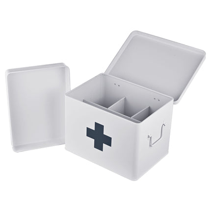 Cutie metalică pentru depozitarea medicamentelor cu 4 compartimente