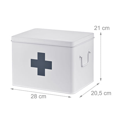 Cutie metalică pentru depozitarea medicamentelor cu 4 compartimente