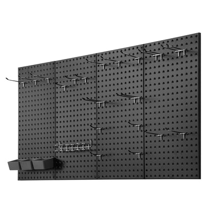 Metal Pegboard Panels, 4-Pack 24 x 12 in, Black