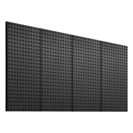 Metal Pegboard Wall Organizer, 4 Panels, 24 x 12 in, Black