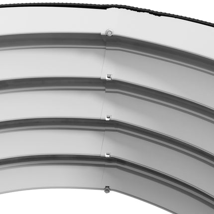 Metal raised garden beds, Set of 2 - 60x60x30 cm, Silver