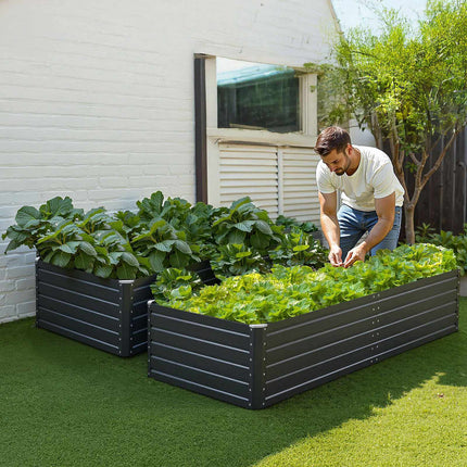 Metal Raised Garden Bed 2 x 1 x 0.5 m, Galvalume