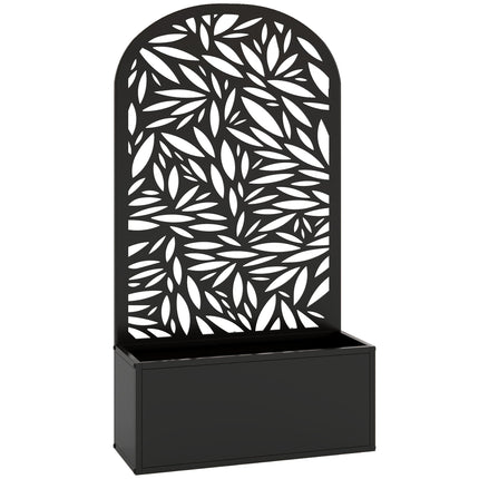 Jardinieră metalică ridicată cu spalier, montată pe perete sau independentă