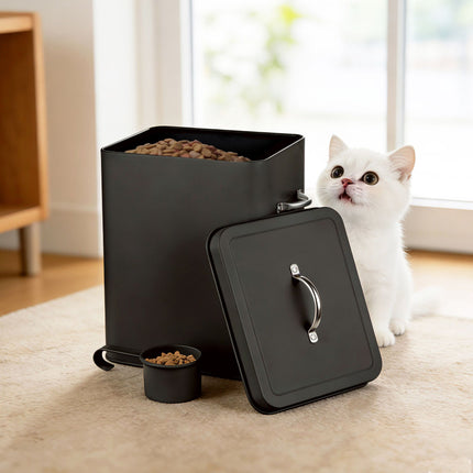 Cutie metalică de depozitare cu capac, capacitate 6 l