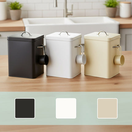 Cutie metalică de depozitare cu capac, capacitate 6 l