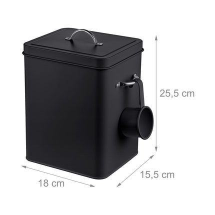 Cutie metalică de depozitare cu capac, capacitate 6 l