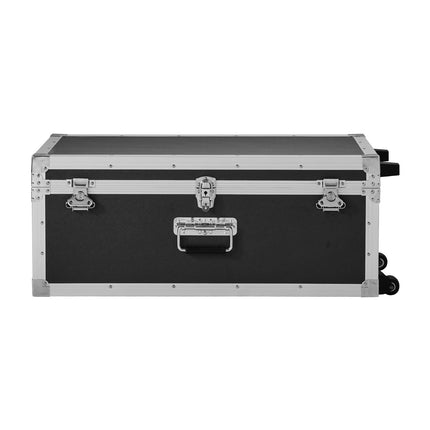 Metal Storage Trunks Set of 2 with Locks, Wheeled