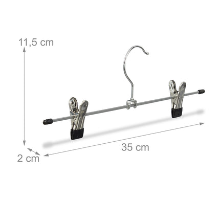 Umerașe metalice pentru pantaloni, pachet de 25, cleme reglabile
