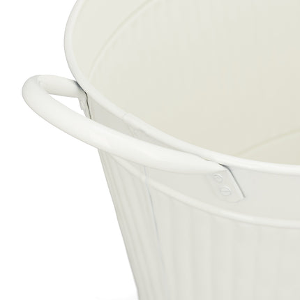 Set de 3 cuve din metal aspect zinc