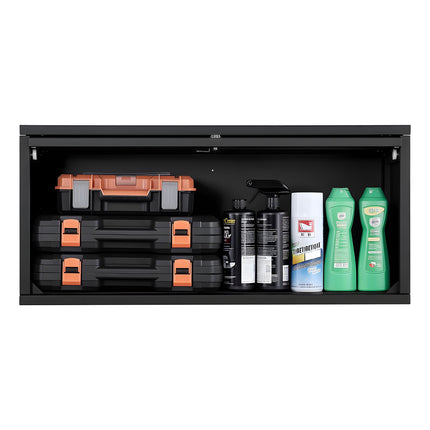 Metal Wall Cabinet 77 x 30.5 x 35.6 cm, Flip-Up Door