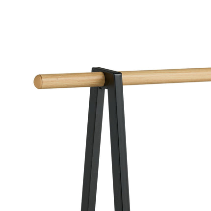Metal clothes hanger with shelf