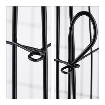 Compostatoare metalice cu grilă inferioară, set de 2