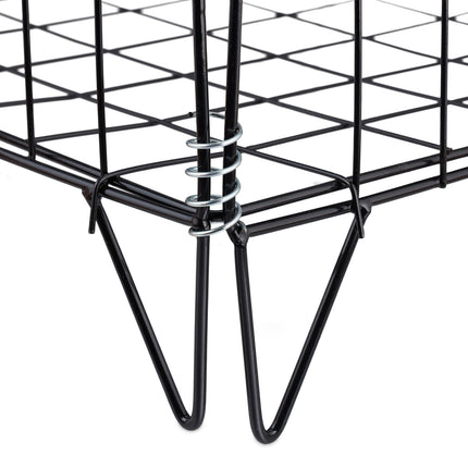 Compostatoare metalice cu grilă inferioară, set de 2