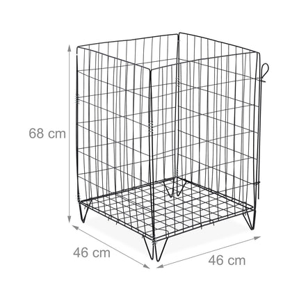 Compostatoare metalice cu grilă inferioară, set de 2